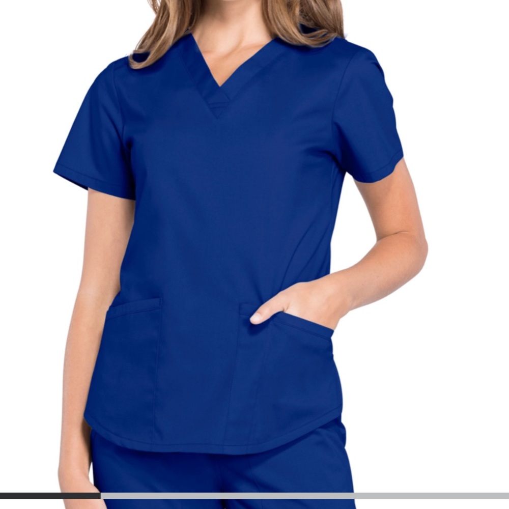 Scrub top navy blue